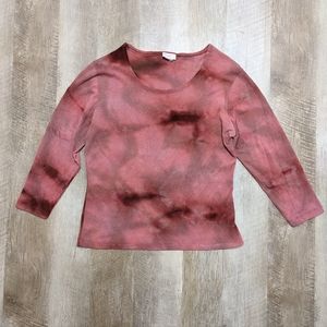 Vintage J. Jill Light Red Marble Long Sleeve Shirt
